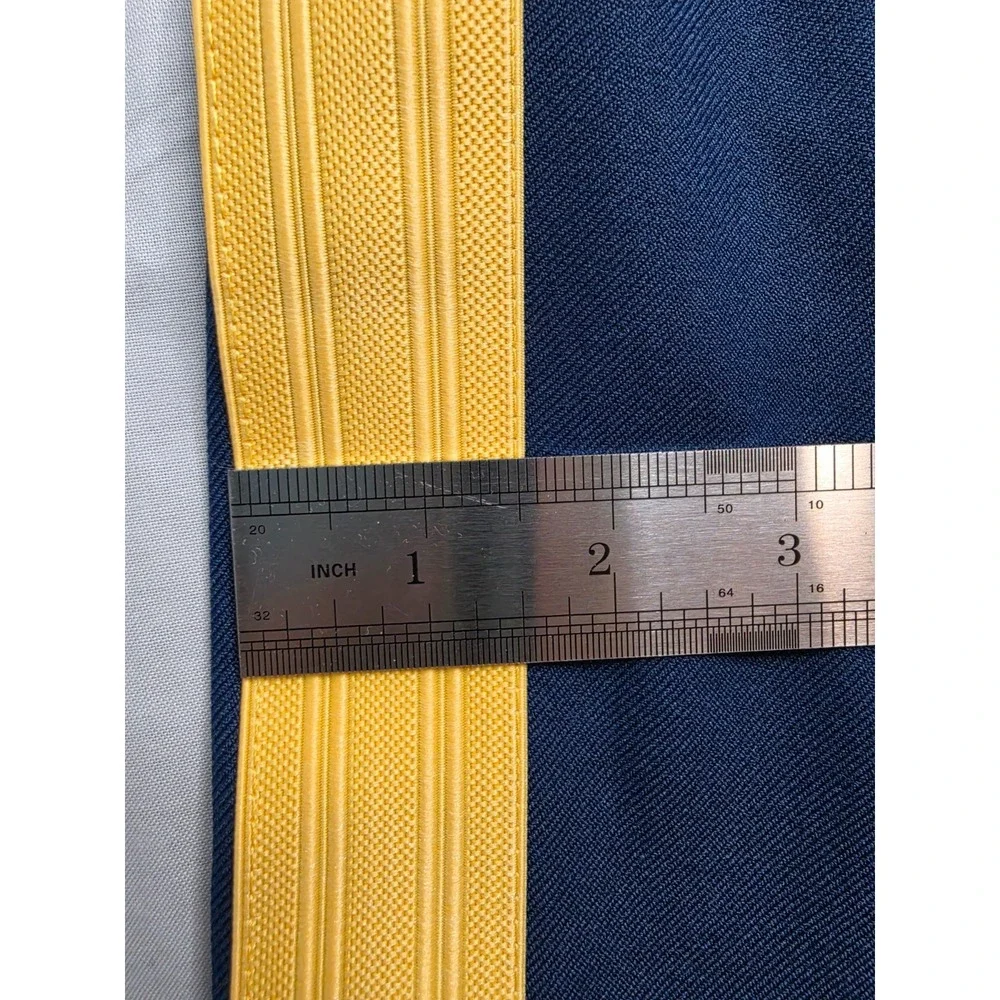 Marlow White NCO Army Uniform Dress Pants Men 38R Blue Stripe High-Rise Military